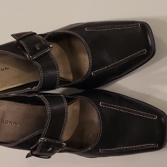 Merona, Black Open Back Shoes-Sz 9 - Picture 2 of 8